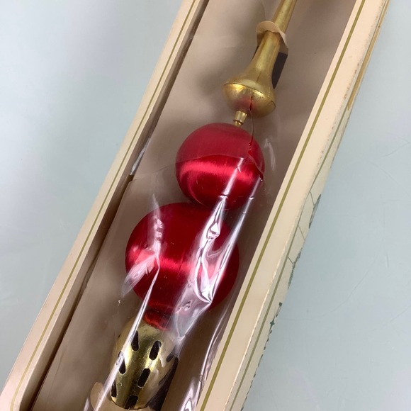 Old Stock Vintage Pyramid Tree Topper unbreakable ornament NEW - Picture 12 of 12